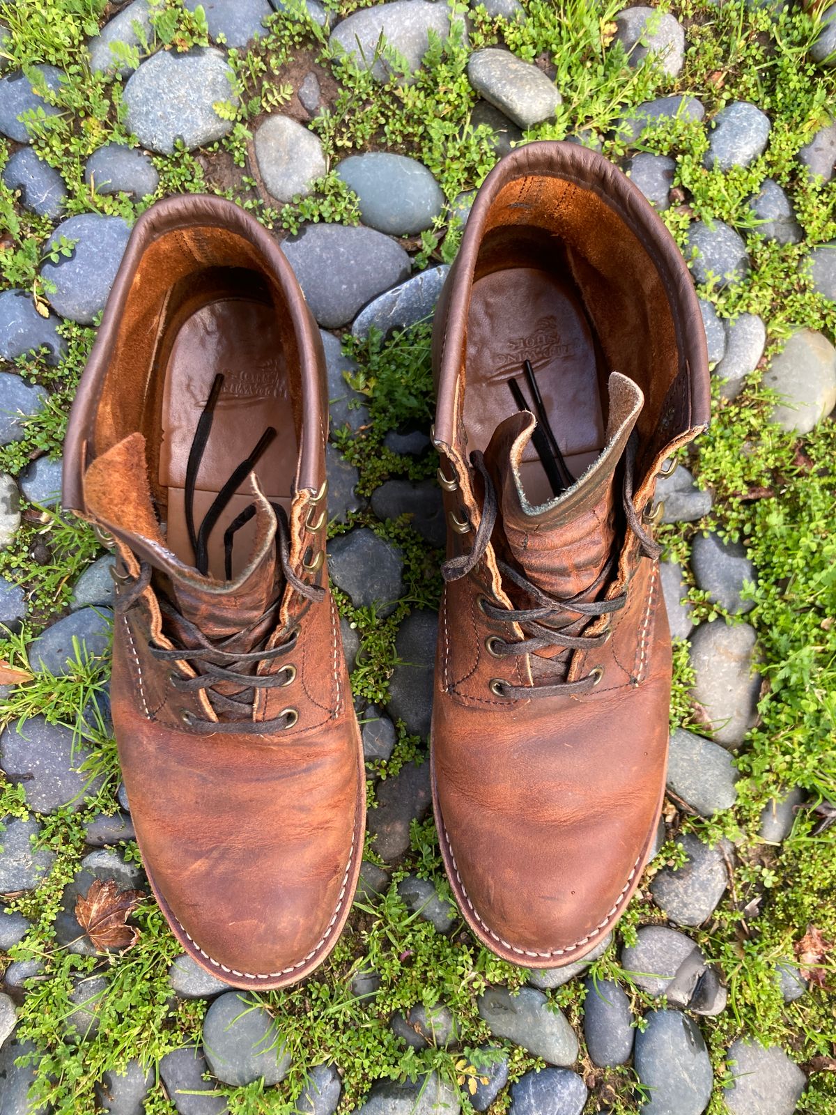 Photo by boogieshafer on March 4, 2024 of the Red Wing Blacksmith in S.B. Foot Copper Rough and Tough.