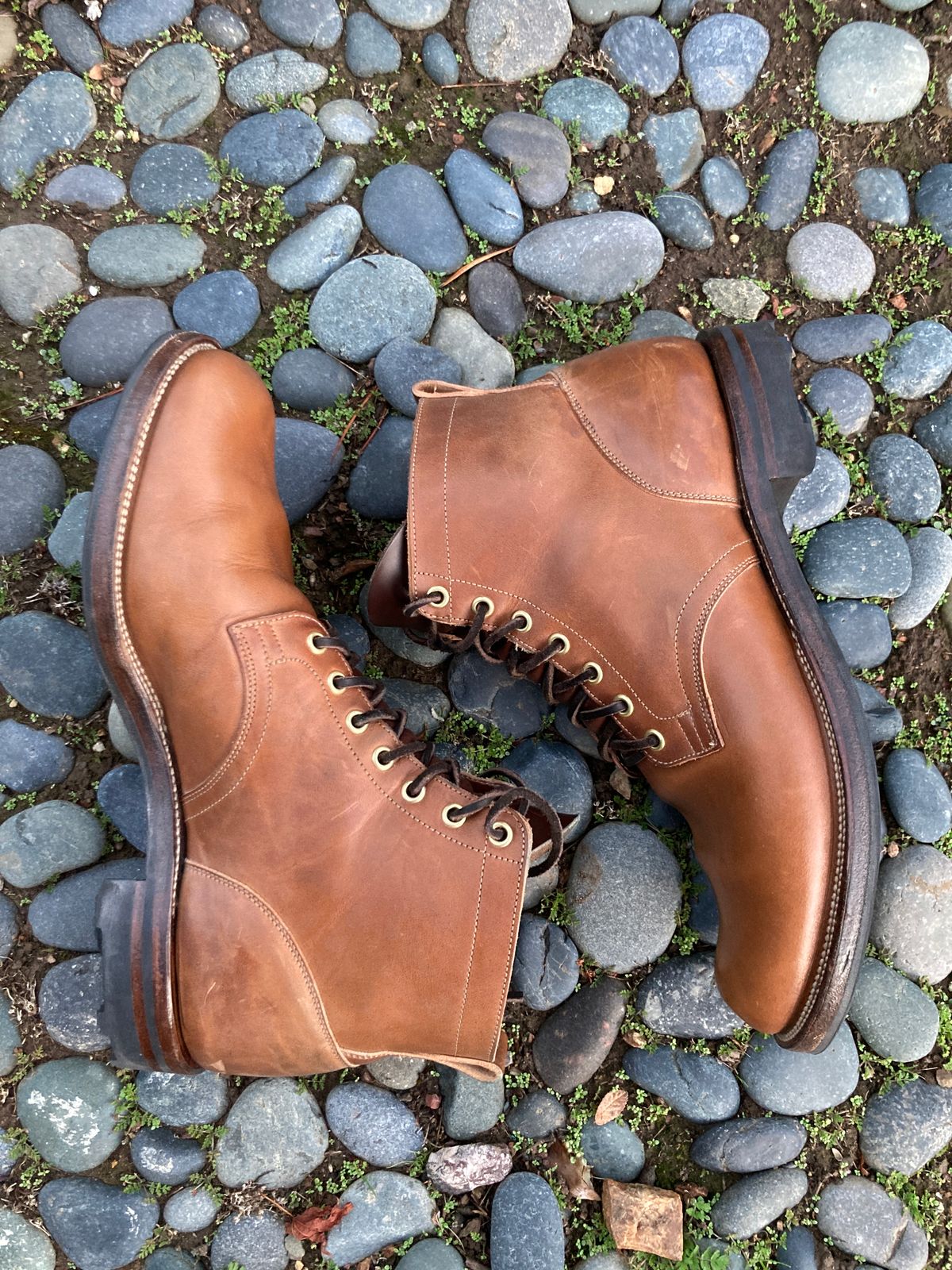 Photo by boogieshafer on December 6, 2022 of the Viberg Service Boot in Maryam Toscanello Horsebutt.