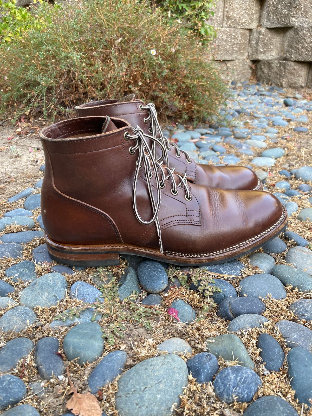 Photo by boogieshafer on August 27, 2023 of the Viberg Service Boot in Horween Brown Chromexcel.