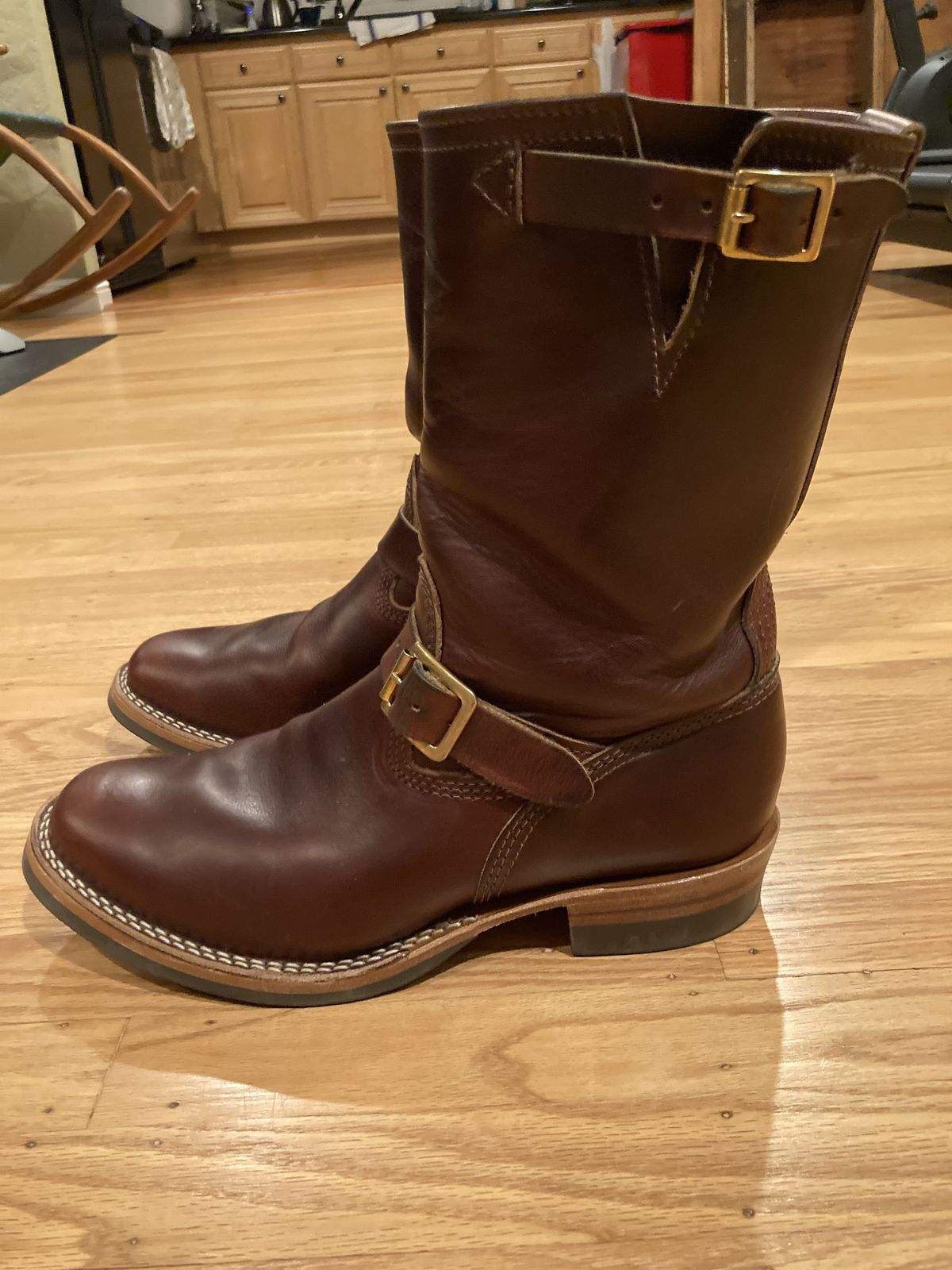 Photo by boogieshafer on March 6, 2022 of the Wesco Mister Lou in Horween Umber Chromexcel.