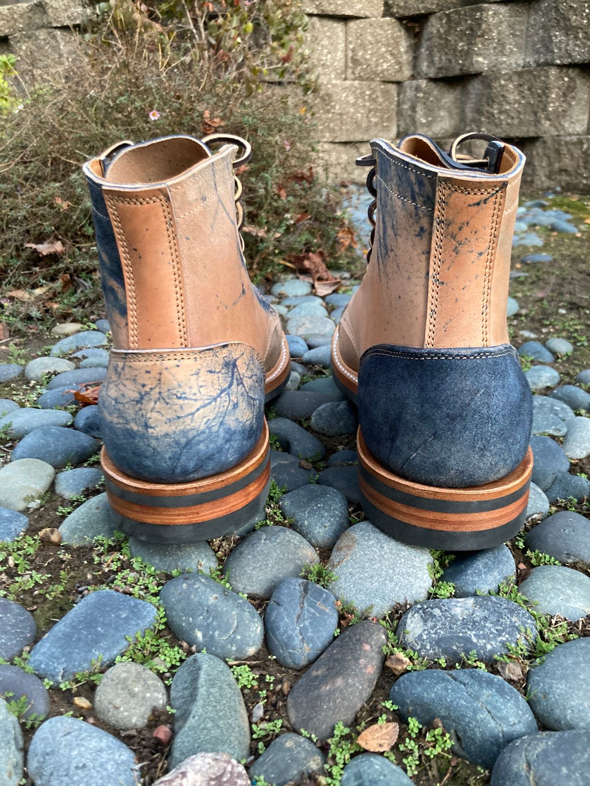 Photo by boogieshafer on December 6, 2022 of the Truman Service Boot in Navy Horse Rump Roughout.