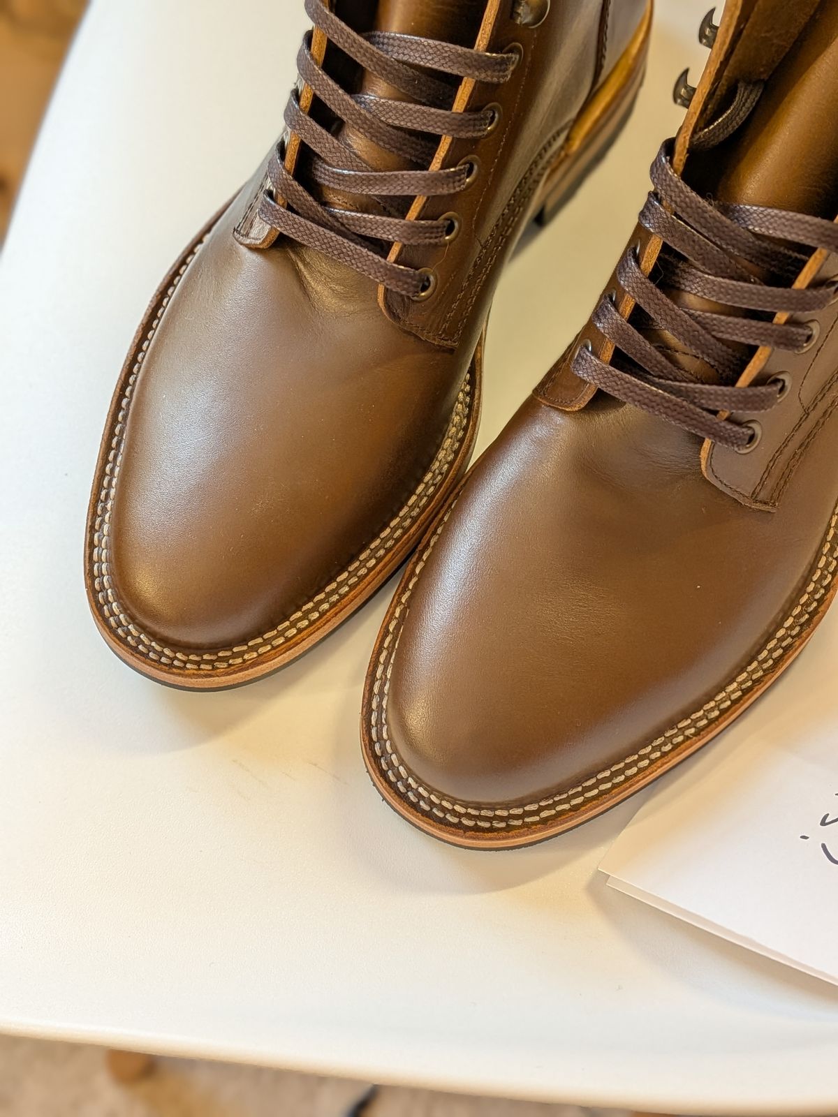Photo by rabton on October 5, 2025 of the Parkhurst The Allen in Italpel Caramel Teacore Veg Tan.