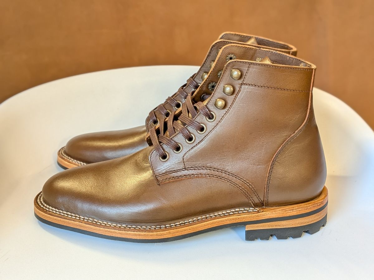 Photo by rabton on October 5, 2025 of the Parkhurst The Allen in Italpel Caramel Teacore Veg Tan.