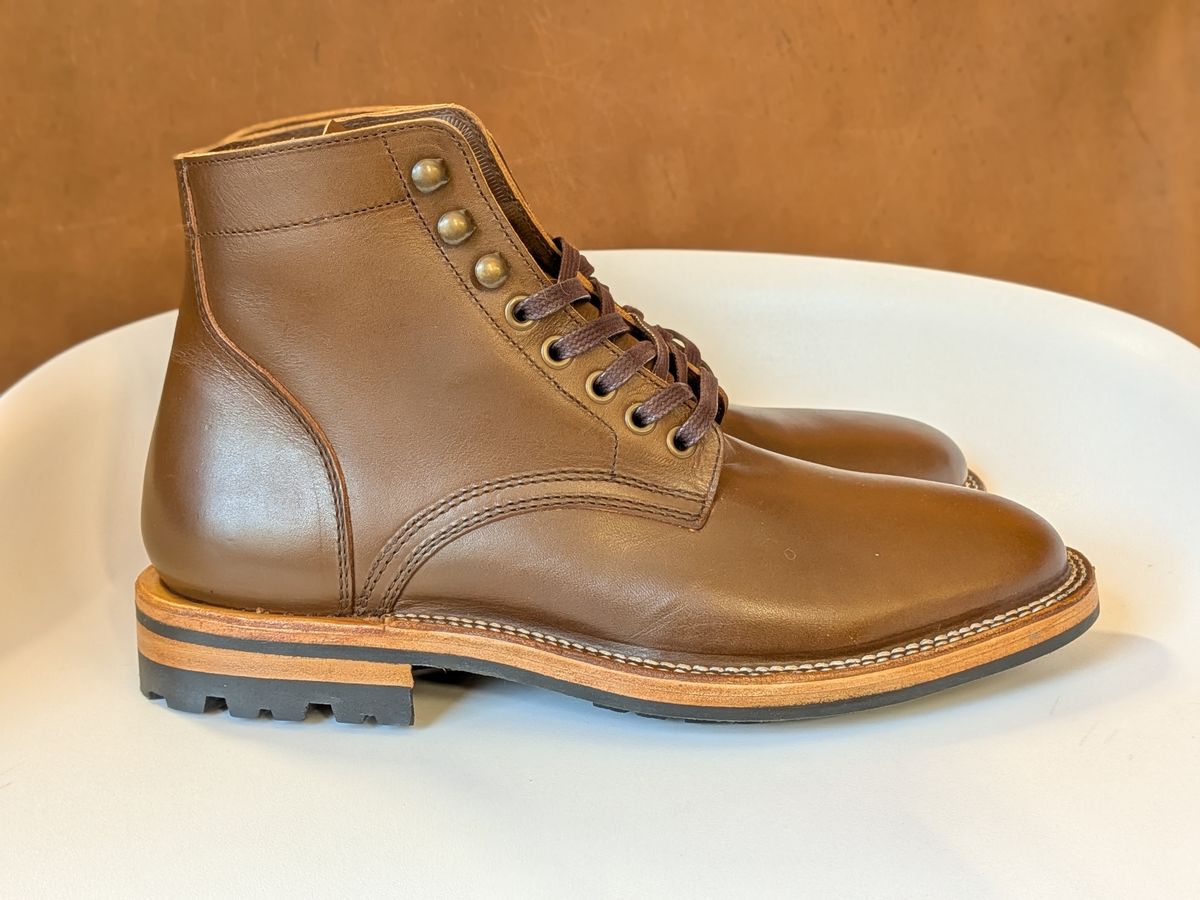 Photo by rabton on October 5, 2025 of the Parkhurst The Allen in Italpel Caramel Teacore Veg Tan.