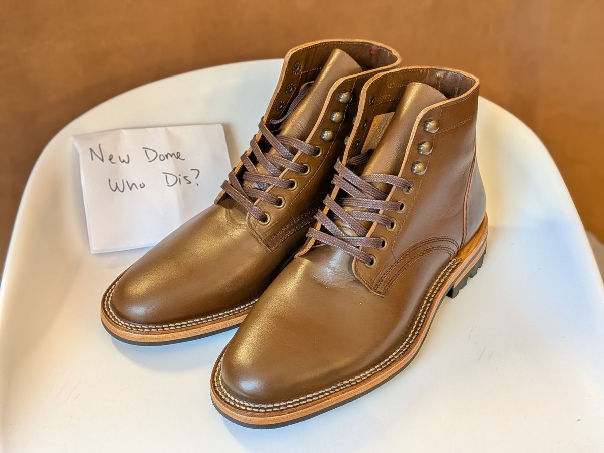 Photo by rabton on October 5, 2025 of the Parkhurst The Allen in Italpel Caramel Teacore Veg Tan.