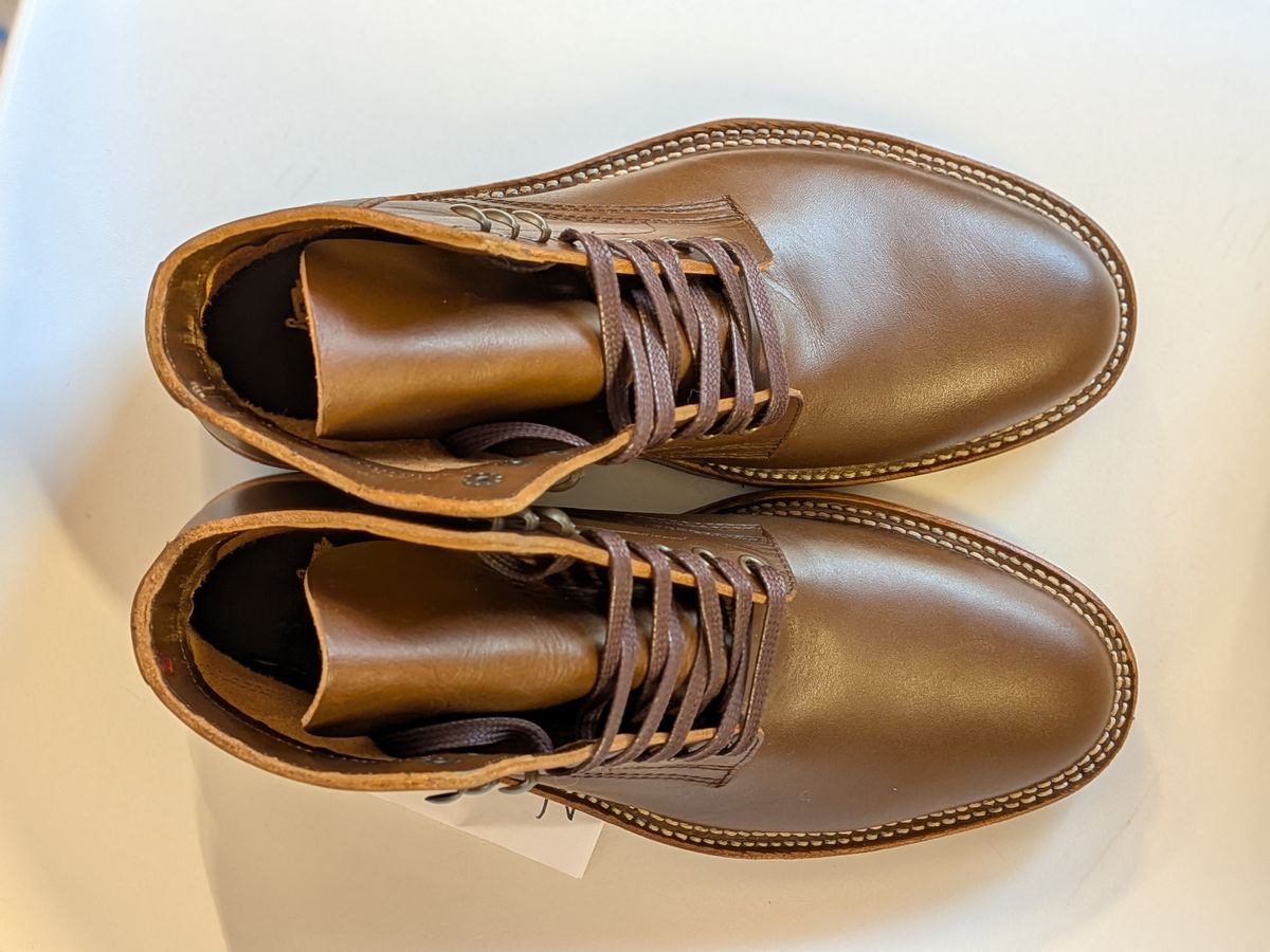 Photo by rabton on October 5, 2025 of the Parkhurst The Allen in Italpel Caramel Teacore Veg Tan.