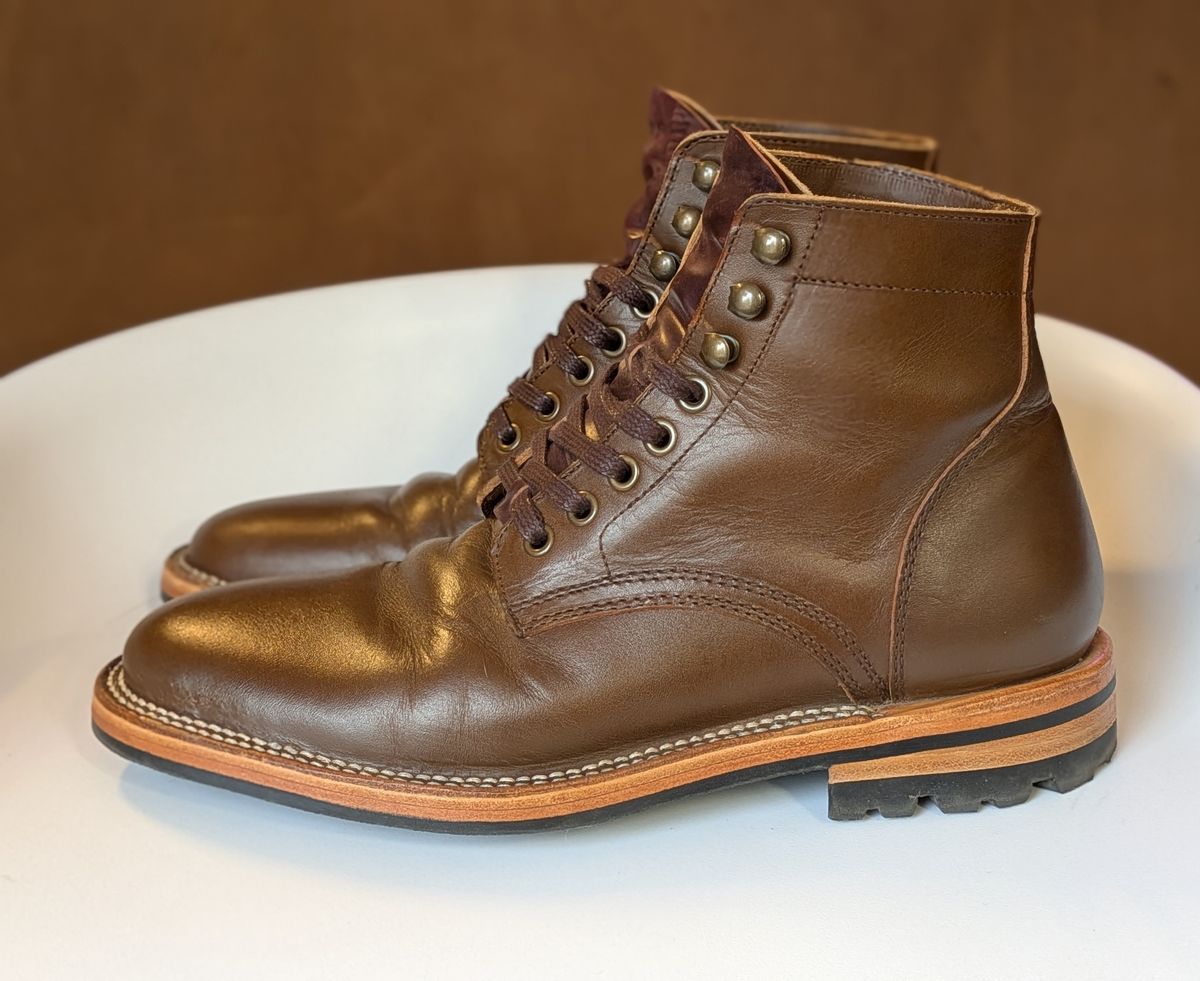 Photo by rabton on November 5, 2025 of the Parkhurst The Allen in Italpel Caramel Teacore Veg Tan.