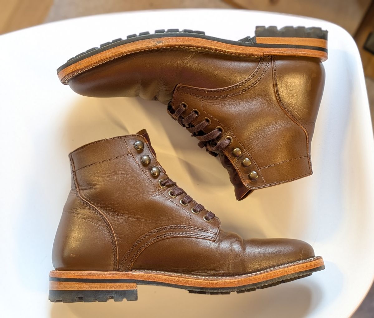 Photo by rabton on November 5, 2025 of the Parkhurst The Allen in Italpel Caramel Teacore Veg Tan.