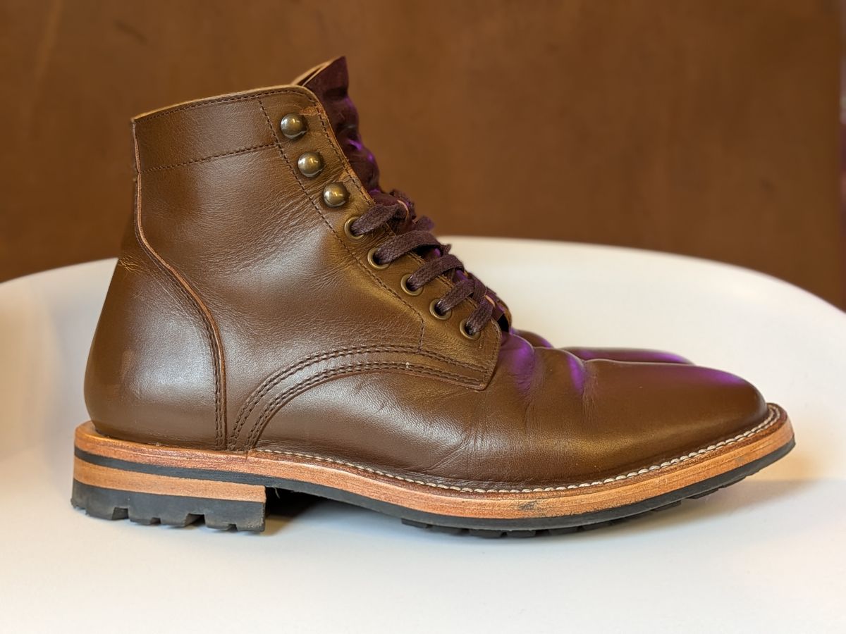 Photo by rabton on November 5, 2025 of the Parkhurst The Allen in Italpel Caramel Teacore Veg Tan.