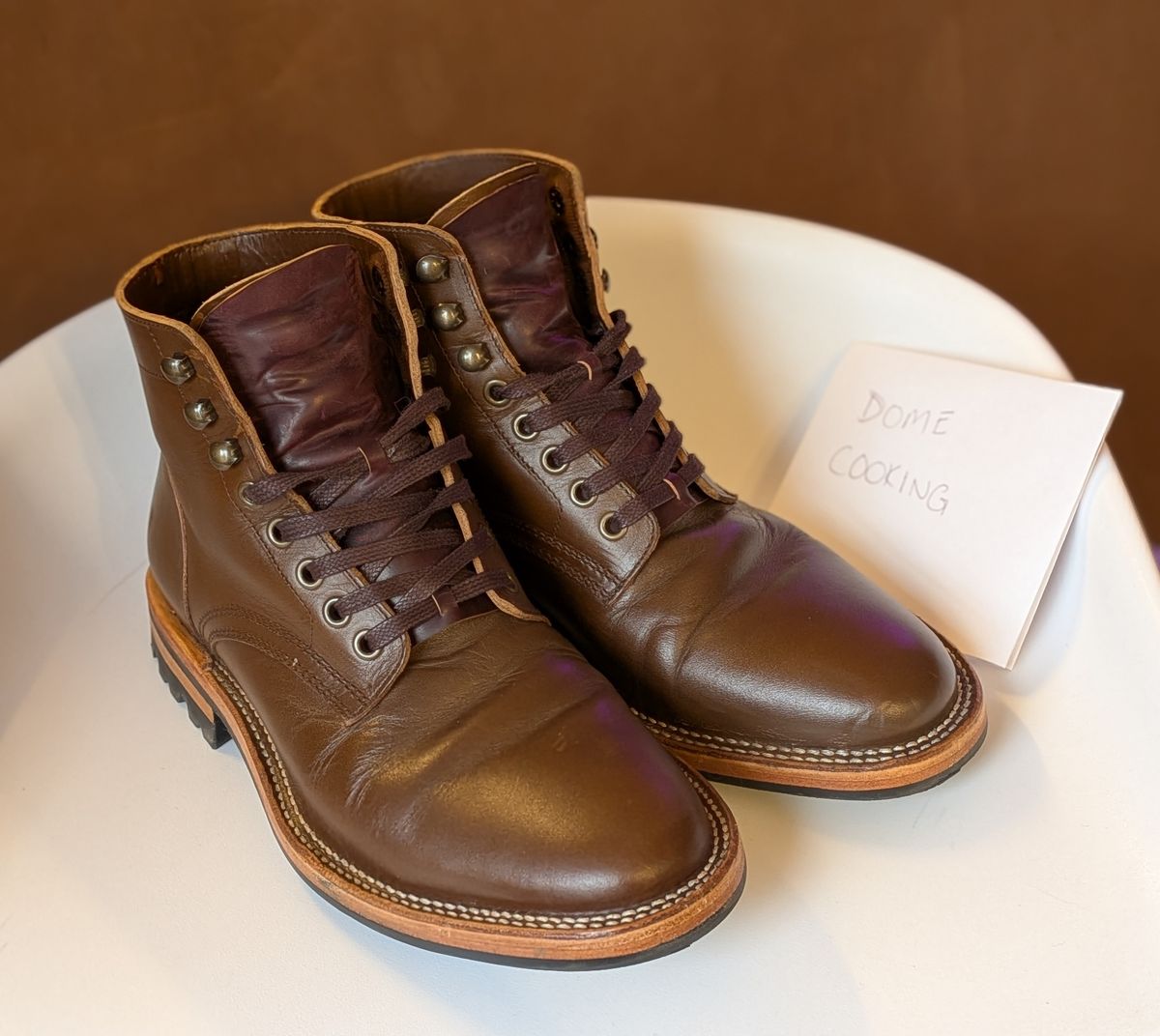 Photo by rabton on November 5, 2025 of the Parkhurst The Allen in Italpel Caramel Teacore Veg Tan.