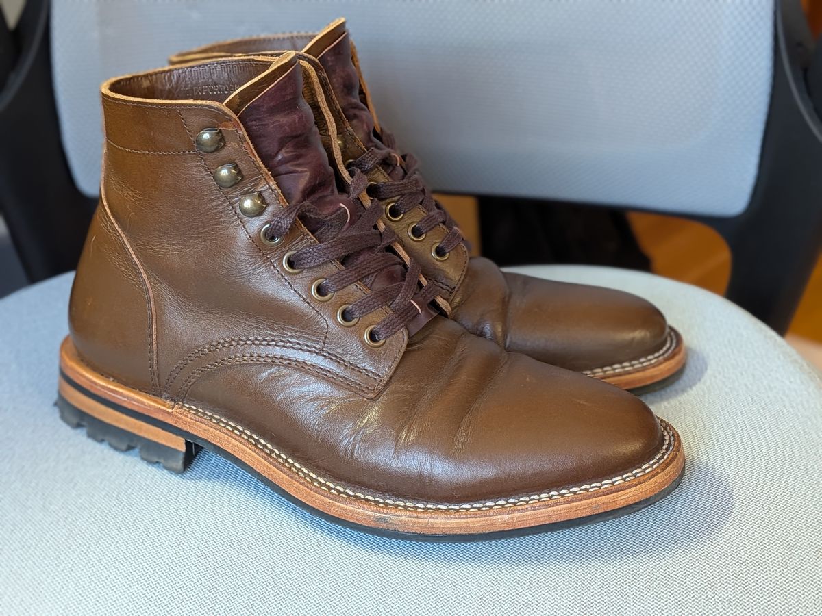 Photo by rabton on December 1, 2025 of the Parkhurst The Allen in Italpel Caramel Teacore Veg Tan.