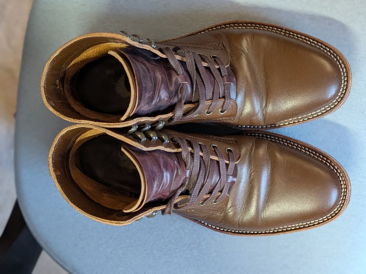 Photo by rabton on December 1, 2025 of the Parkhurst The Allen in Italpel Caramel Teacore Veg Tan.