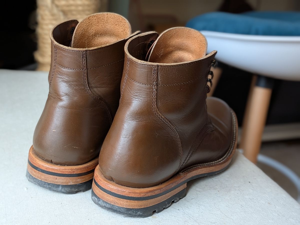 Photo by rabton on January 5, 2026 of the Parkhurst The Allen in Italpel Caramel Teacore Veg Tan.