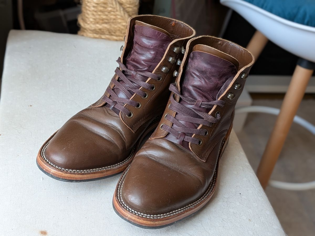 Photo by rabton on January 5, 2026 of the Parkhurst The Allen in Italpel Caramel Teacore Veg Tan.