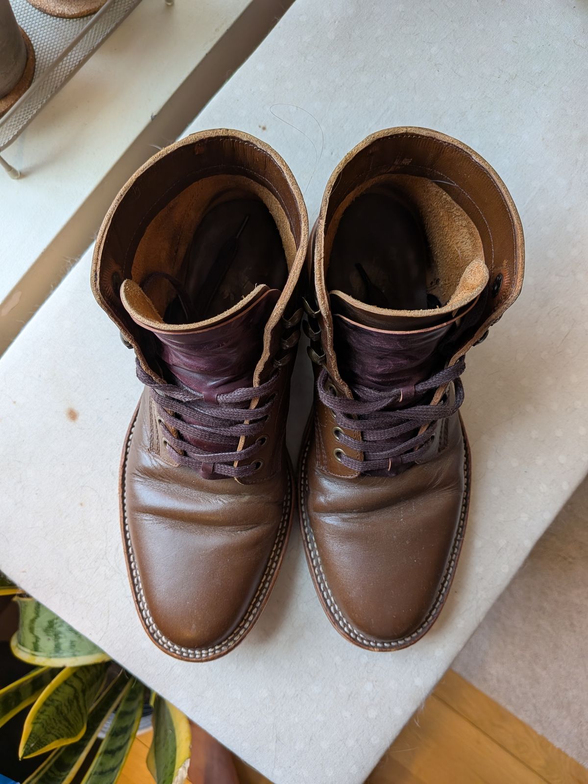 Photo by rabton on January 5, 2026 of the Parkhurst The Allen in Italpel Caramel Teacore Veg Tan.