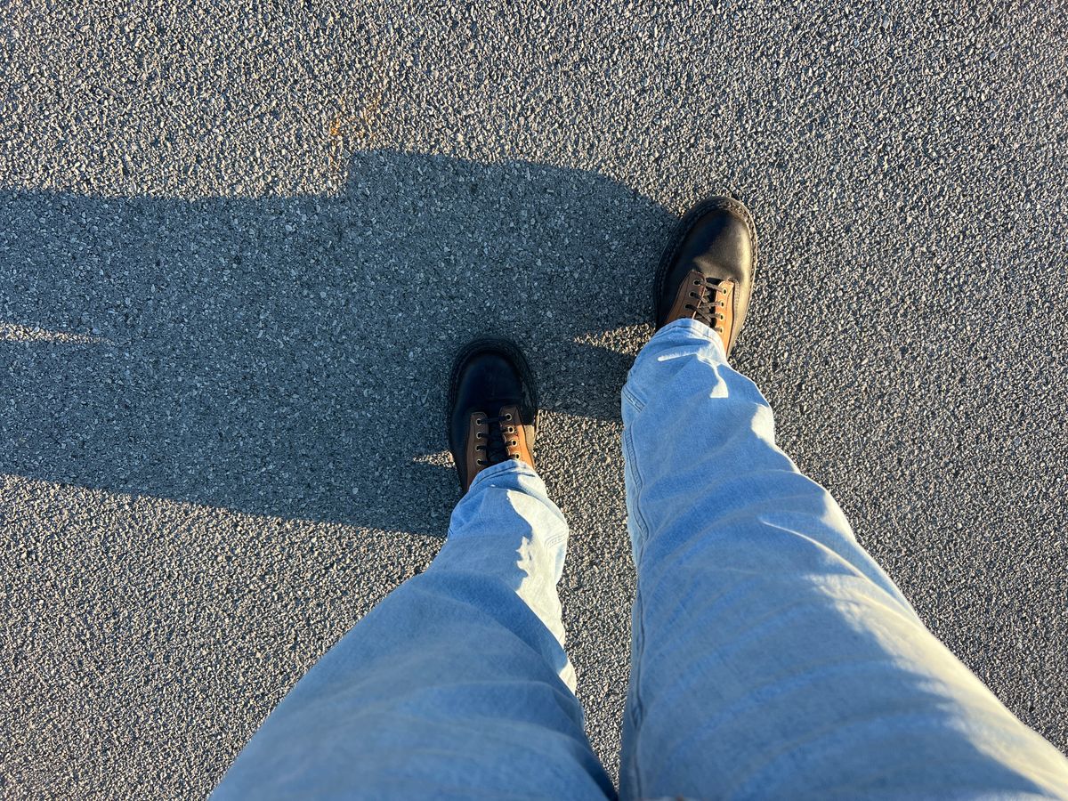 Photo by cajunpsycho on October 12, 2023 of the White's x Division Road LTT Logger 375 in Horween Black Waxed Flesh.