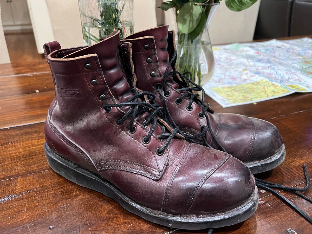 Photo by cajunpsycho on September 3, 2023 of the White's Foreman in Horween Oxblood Chromexcel.