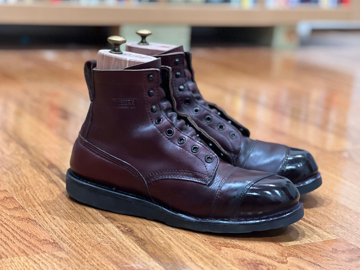 Photo by cajunpsycho on March 17, 2024 of the White's Foreman in Horween Oxblood Chromexcel.