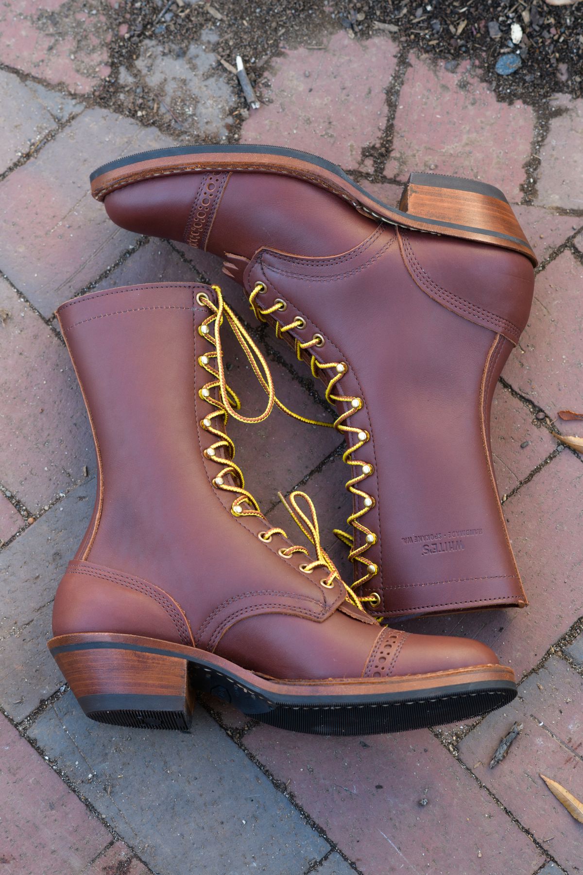 Photo by mattermanla on November 1, 2023 of the White's Packer Pointed Toe in Seidel Red Dog Oil Tan.