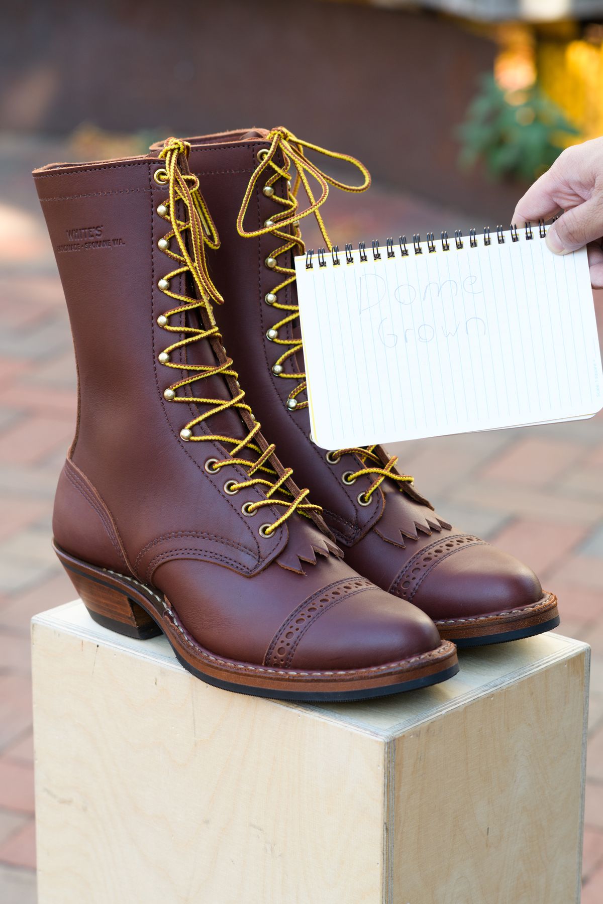 Photo by mattermanla on November 1, 2023 of the White's Packer Pointed Toe in Seidel Red Dog Oil Tan.