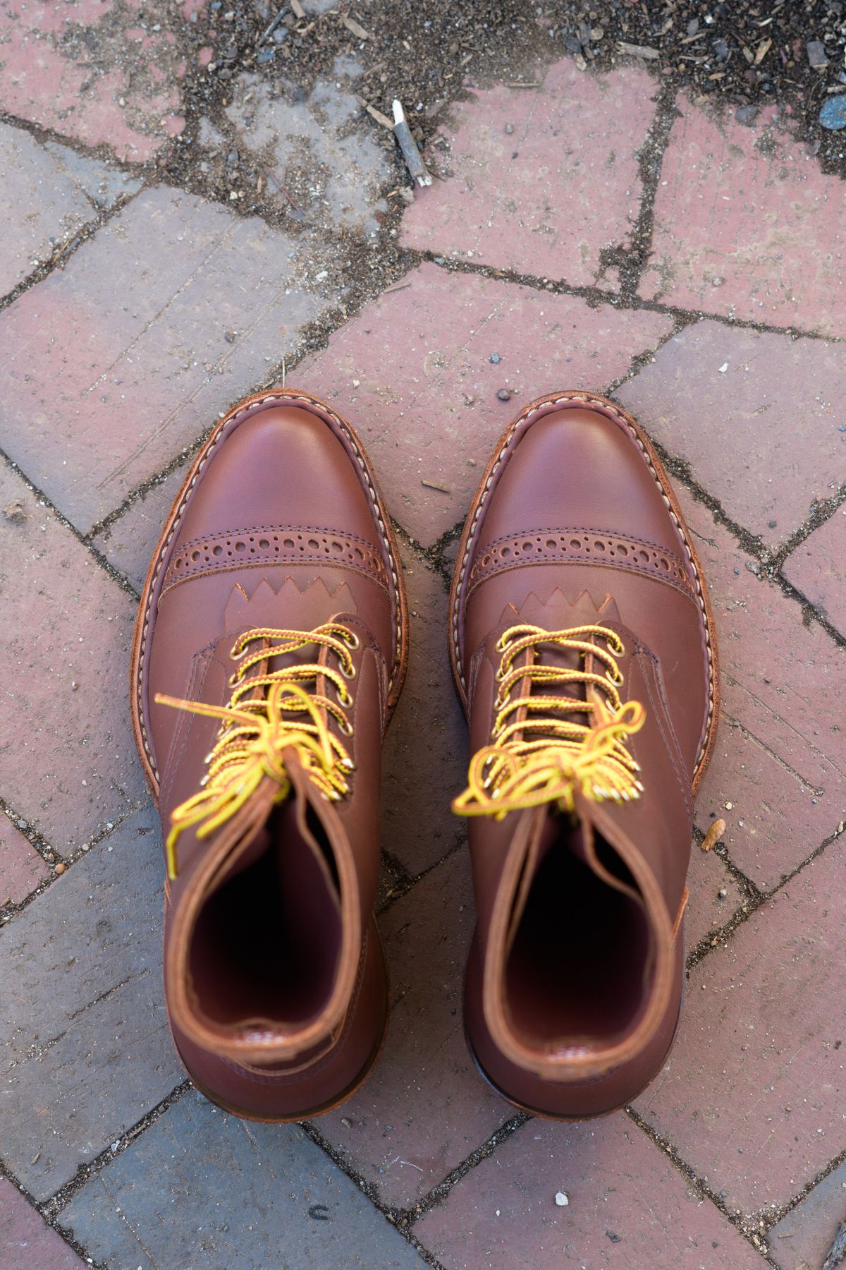 Photo by mattermanla on November 1, 2023 of the White's Packer Pointed Toe in Seidel Red Dog Oil Tan.