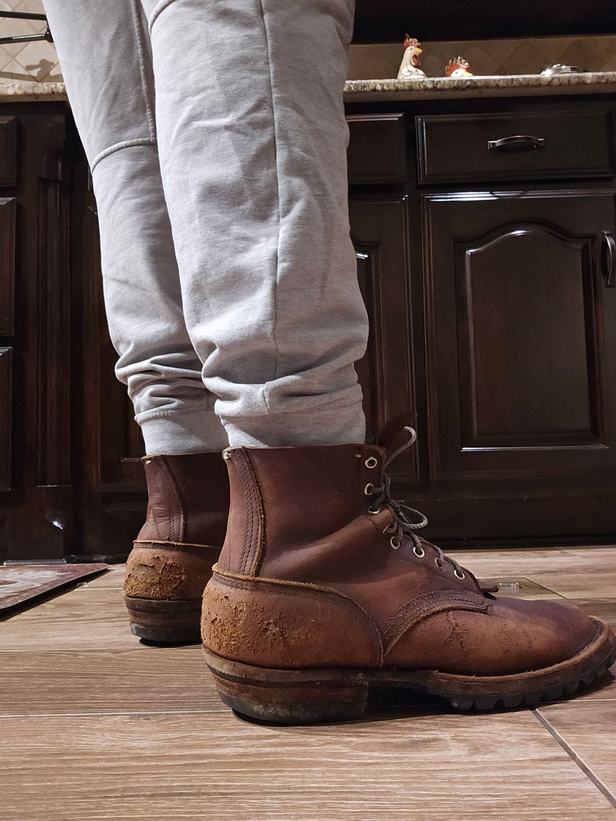 Photo by arriaga214 on January 8, 2024 of the JK Boots Superduty in Seidel Redwood Oil Tan.