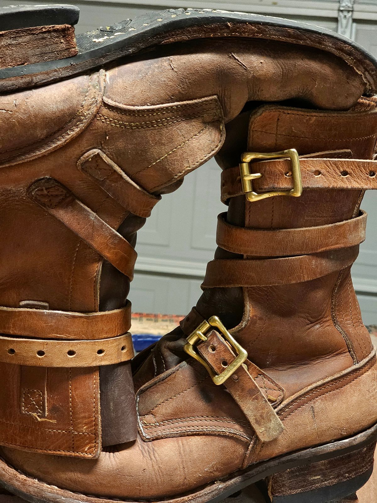 Photo by arriaga214 on February 4, 2025 of the Nicks Heritage TankerPro in Horween Natural Dublin.