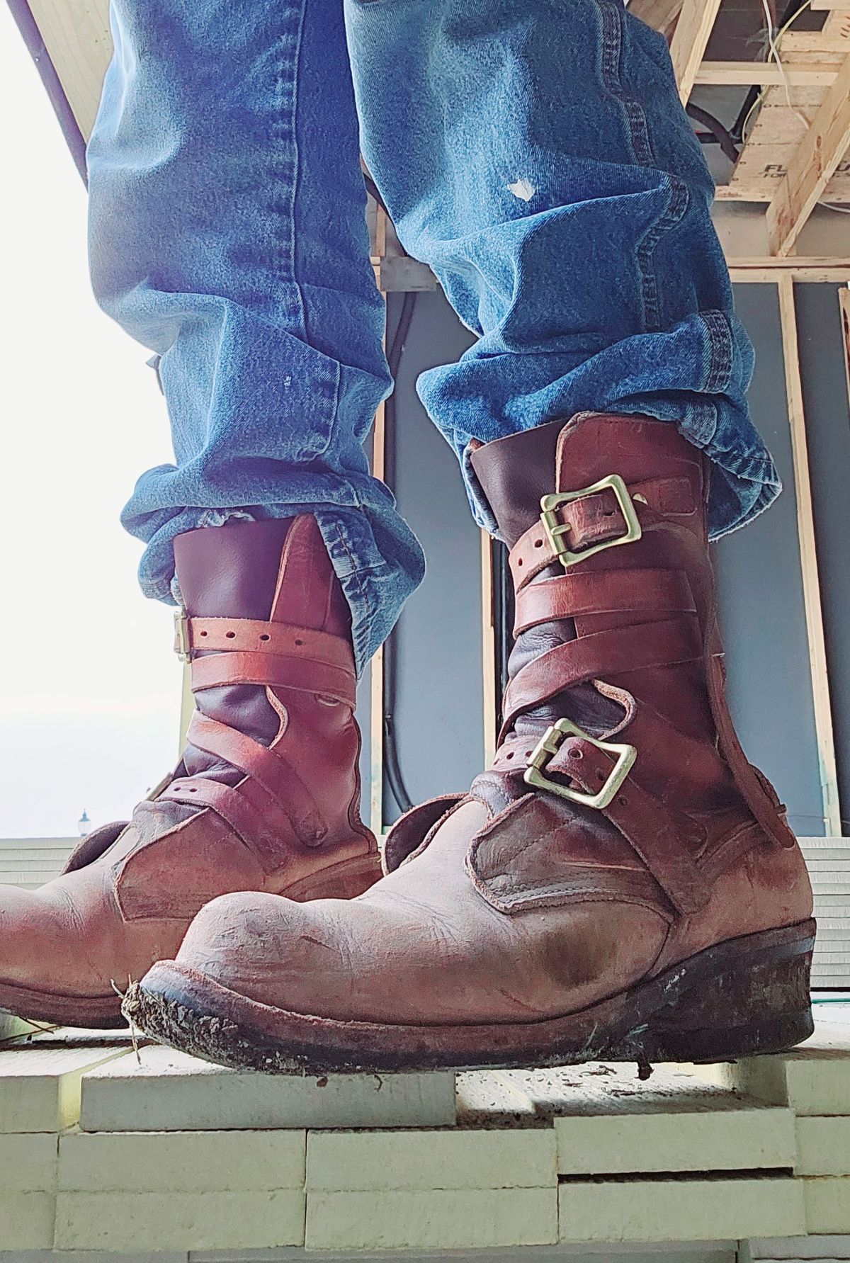 Photo by arriaga214 on February 6, 2025 of the Nicks Heritage TankerPro in Horween Natural Dublin.