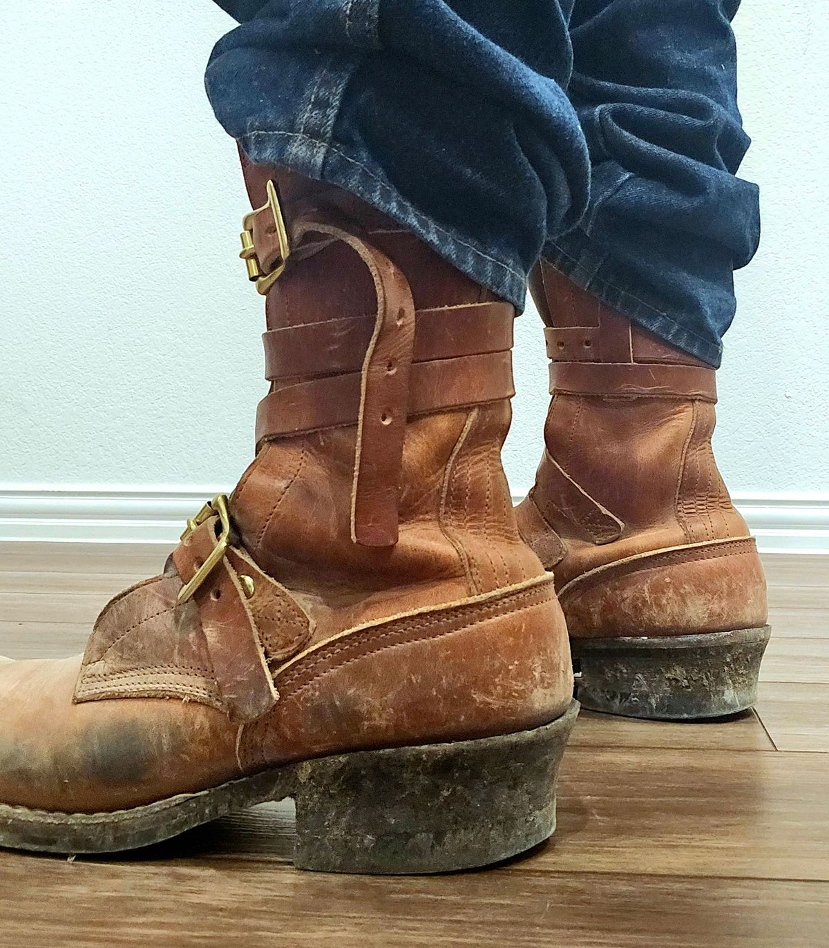 Photo by arriaga214 on October 16, 2024 of the Nicks Heritage TankerPro in Horween Natural Dublin.