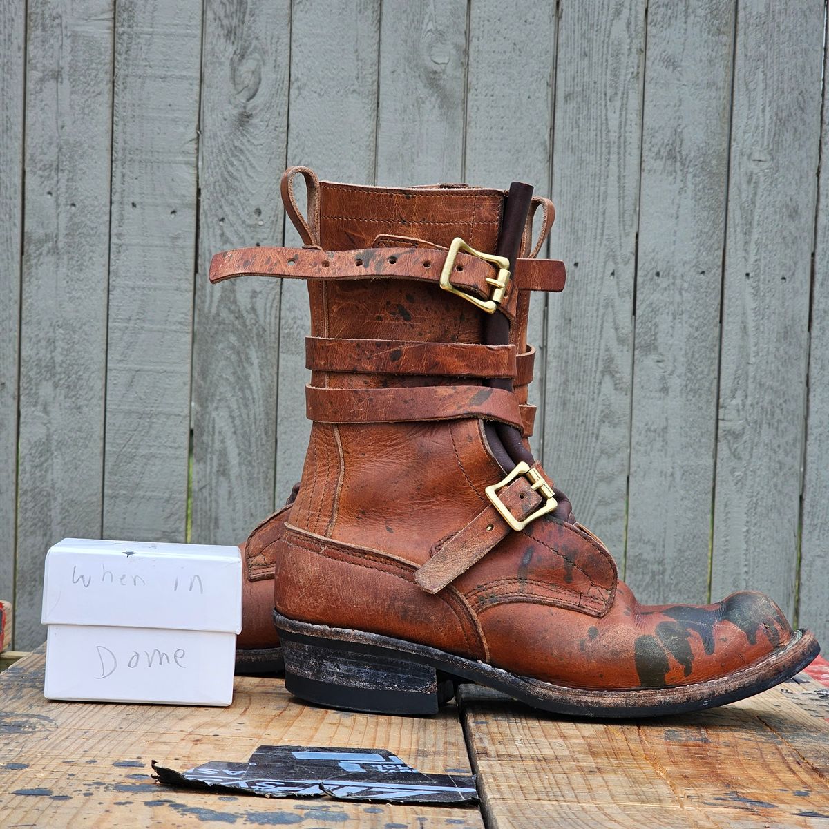 Photo by arriaga214 on November 1, 2024 of the Nicks Heritage TankerPro in Horween Natural Dublin.