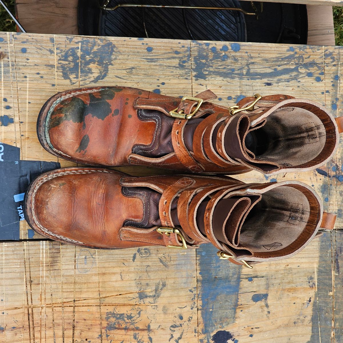 Photo by arriaga214 on November 1, 2024 of the Nicks Heritage TankerPro in Horween Natural Dublin.