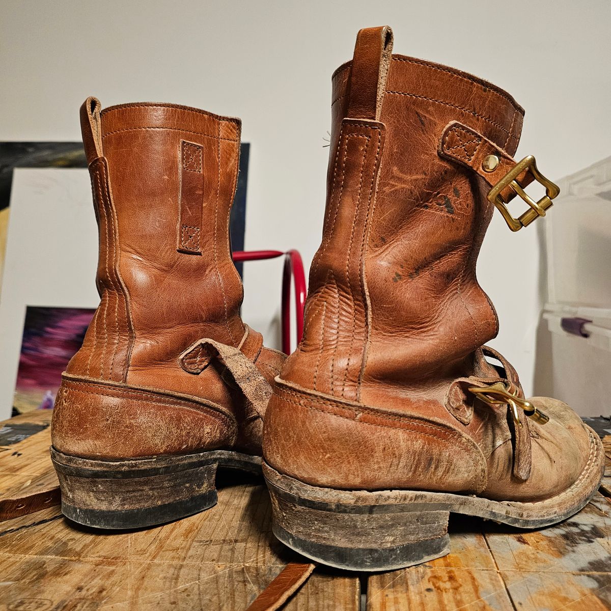 Photo by arriaga214 on December 4, 2024 of the Nicks Heritage TankerPro in Horween Natural Dublin.