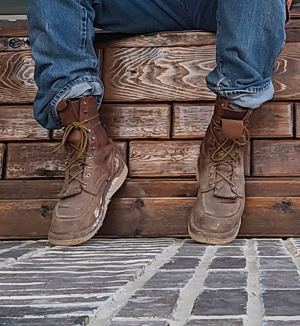 Photo by arriaga214 on August 9, 2025 of the Nicks Moc Toe in Seidel 1964 Brown.