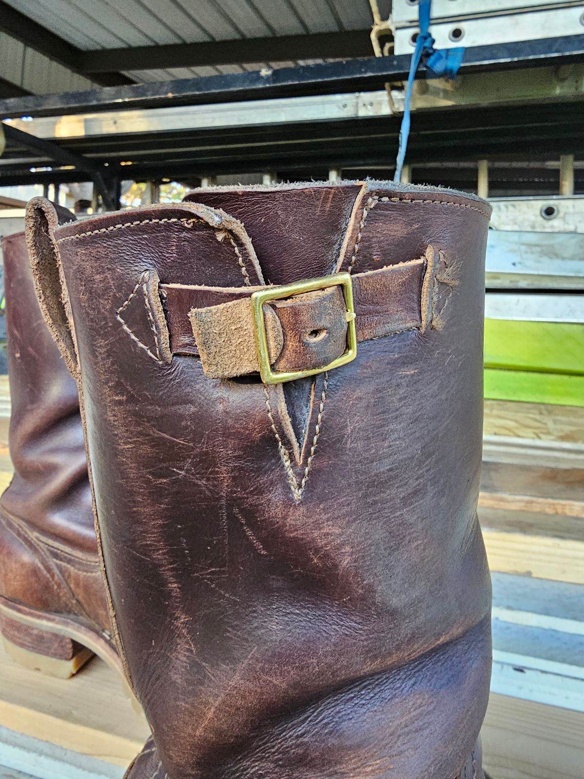 Photo by arriaga214 on December 9, 2023 of the Nicks Renegade in Horween Brown Chromexcel.