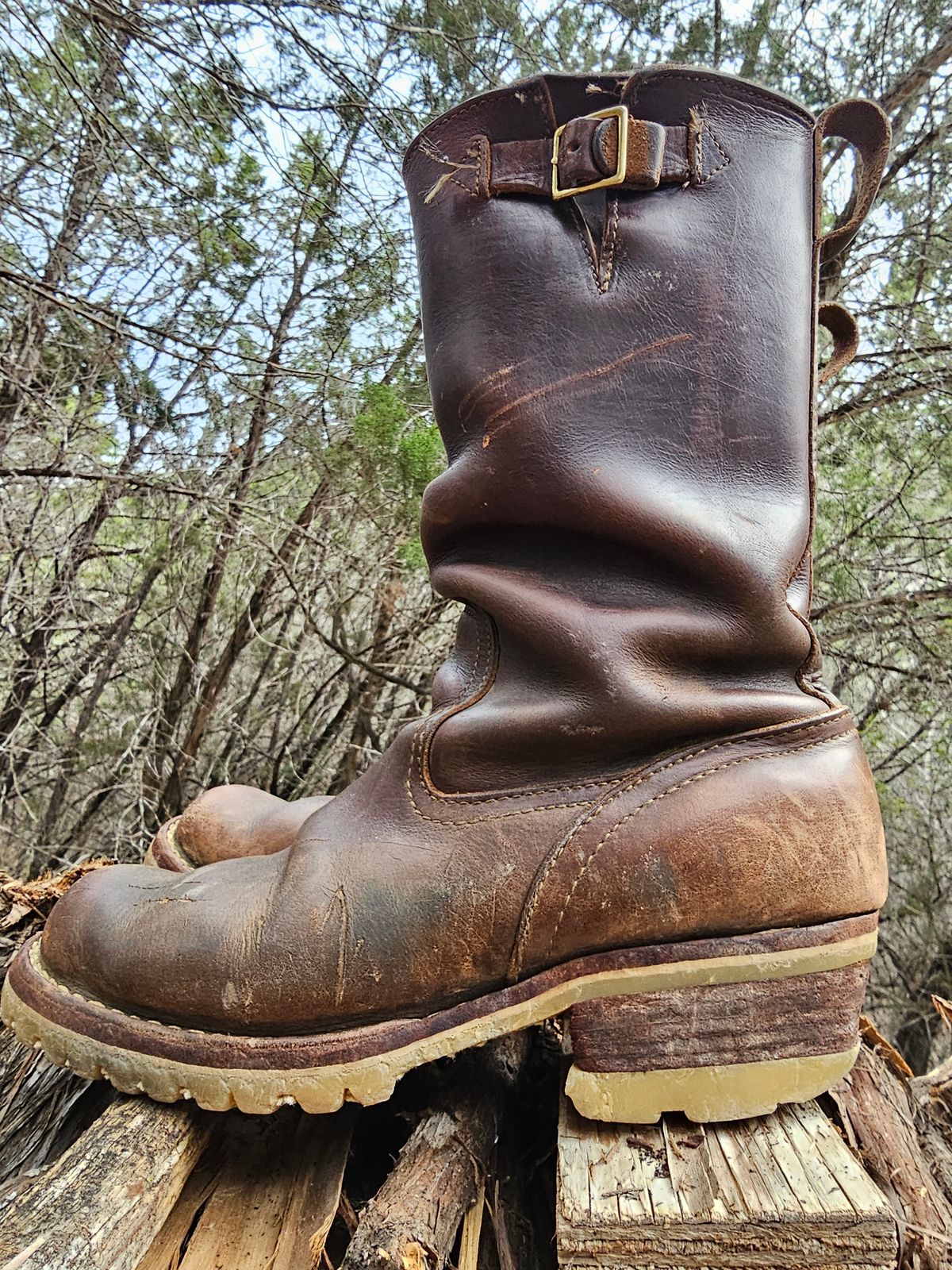 Photo by arriaga214 on March 1, 2024 of the Nicks Renegade in Horween Brown Chromexcel.
