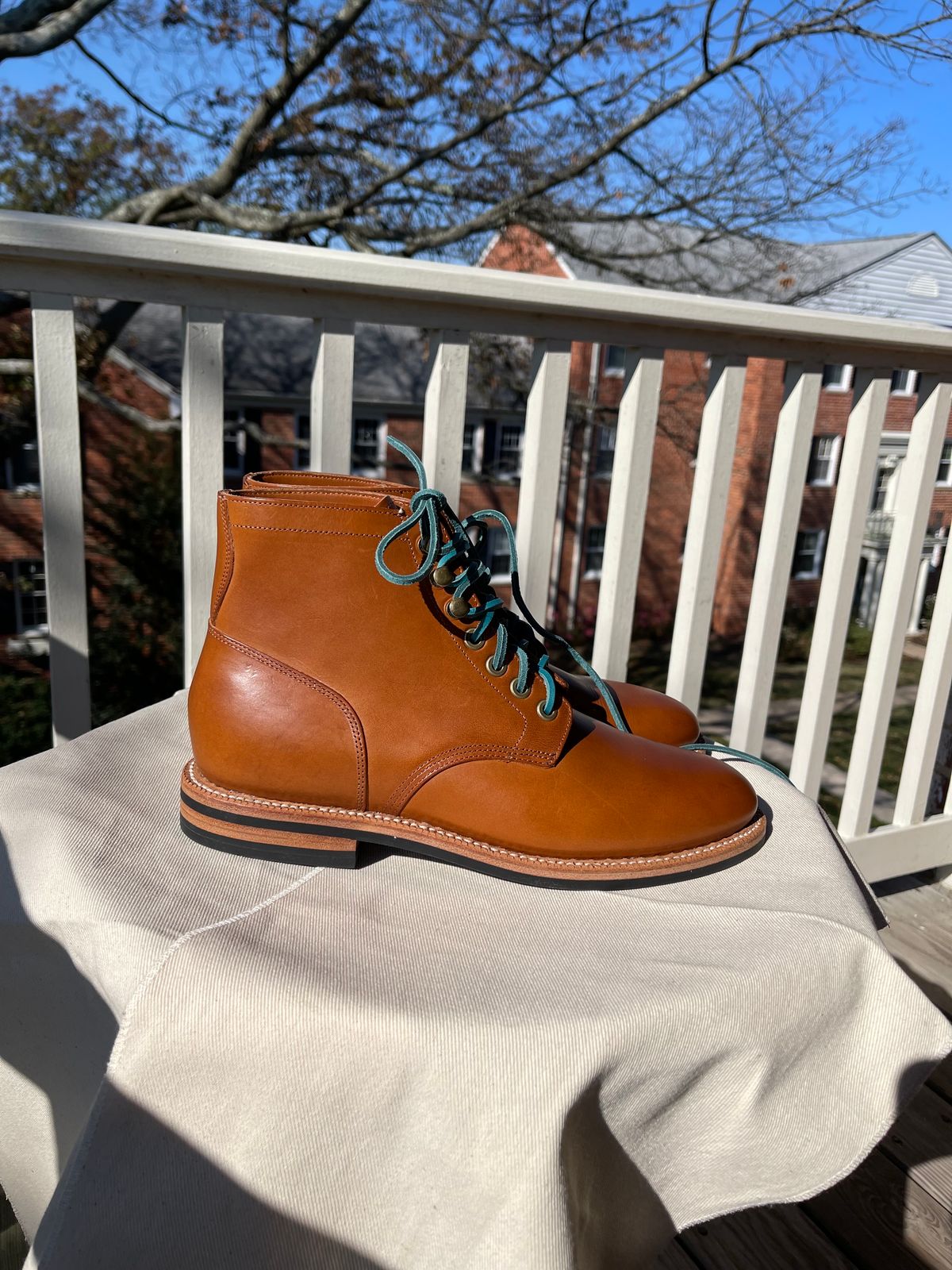 Photo by specgirl8 on November 1, 2023 of the Grant Stone Nora Boot in Badalassi Carlo Saddle Tan Minerva.