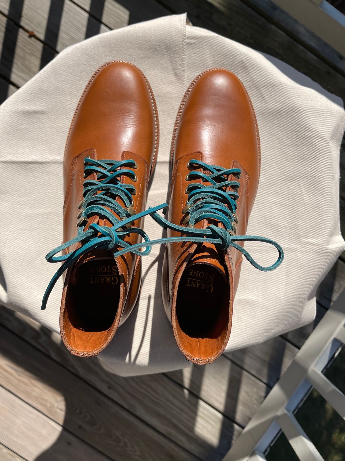 Photo by specgirl8 on November 1, 2023 of the Grant Stone Nora Boot in Badalassi Carlo Saddle Tan Minerva.