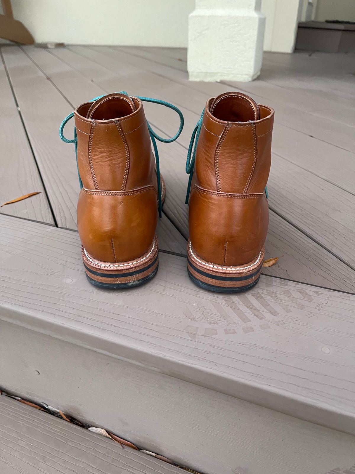 Photo by specgirl8 on December 3, 2023 of the Grant Stone Nora Boot in Badalassi Carlo Saddle Tan Minerva.