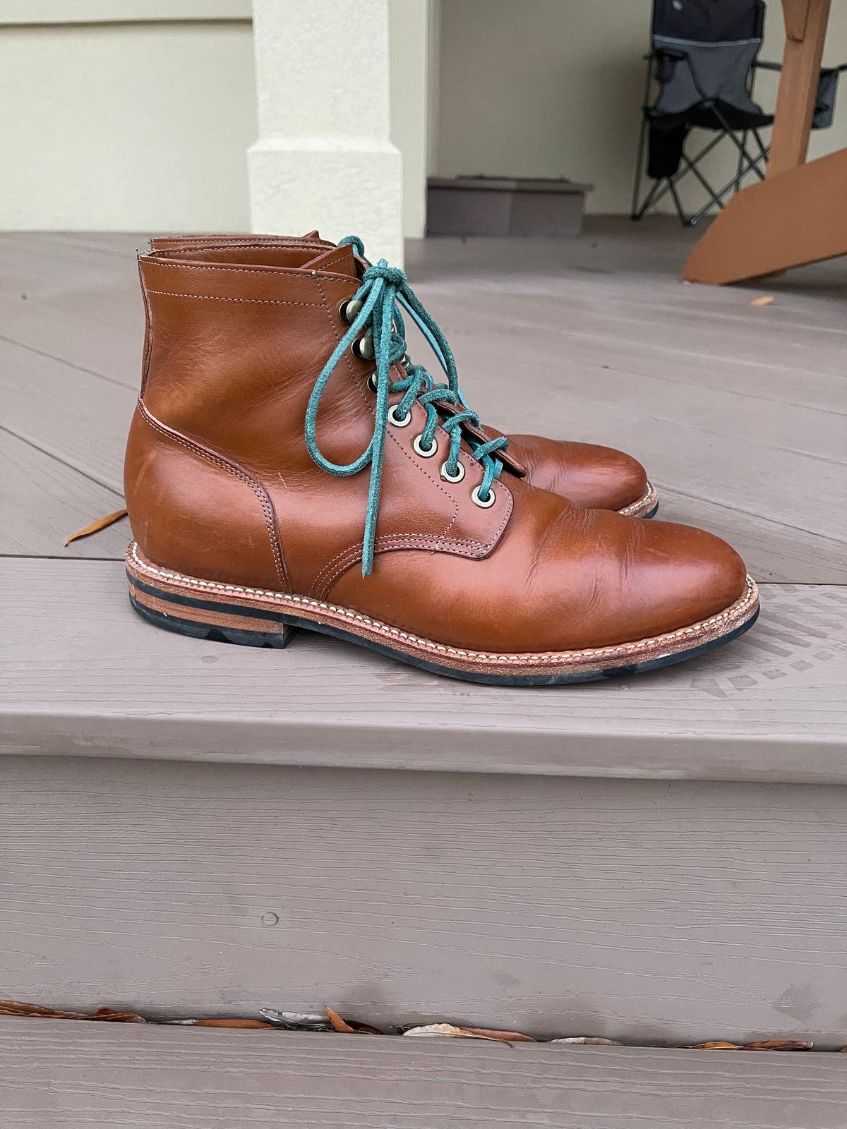 Photo by specgirl8 on December 3, 2023 of the Grant Stone Nora Boot in Badalassi Carlo Saddle Tan Minerva.