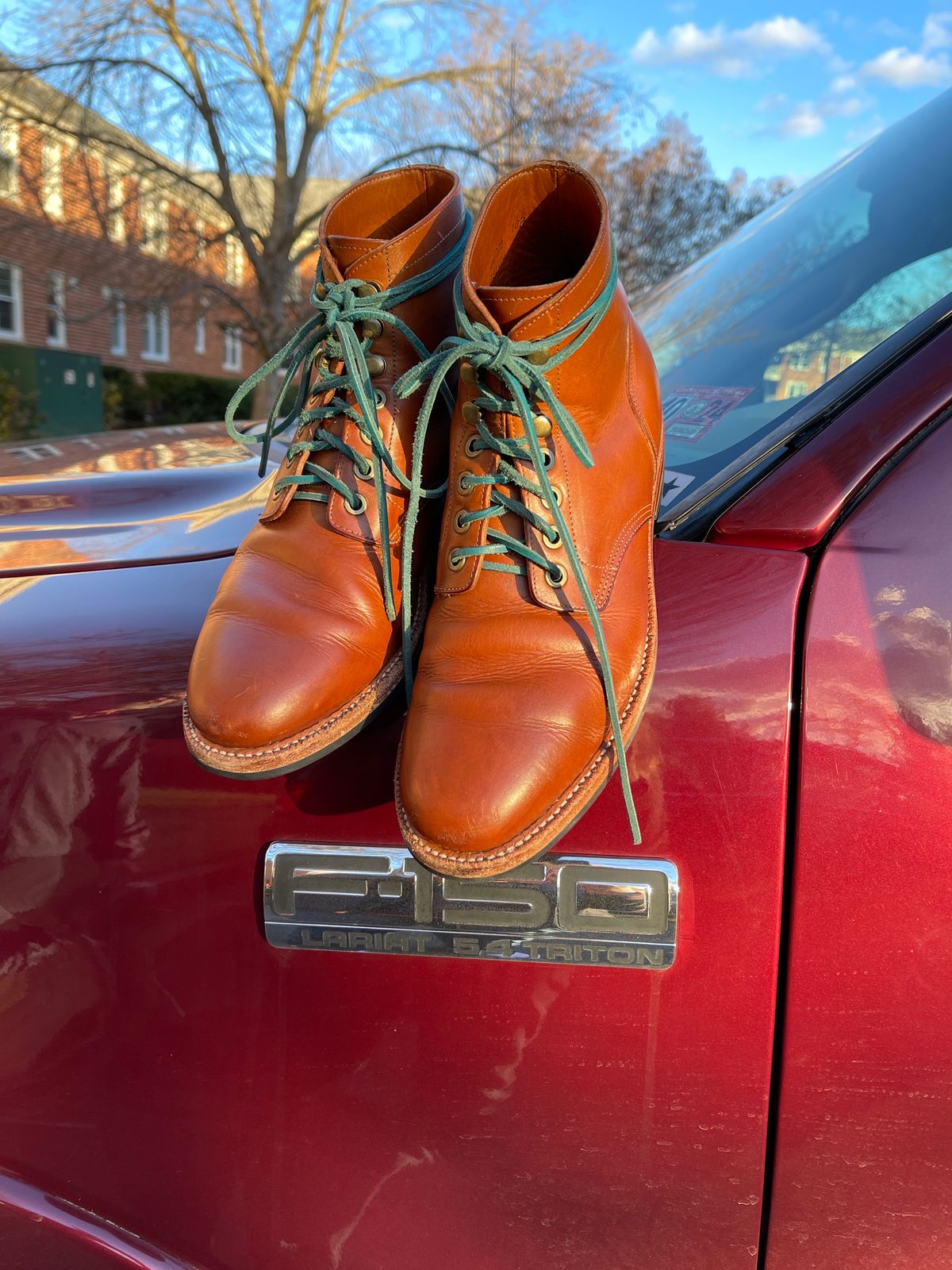 Photo by specgirl8 on January 4, 2024 of the Grant Stone Nora Boot in Badalassi Carlo Saddle Tan Minerva.