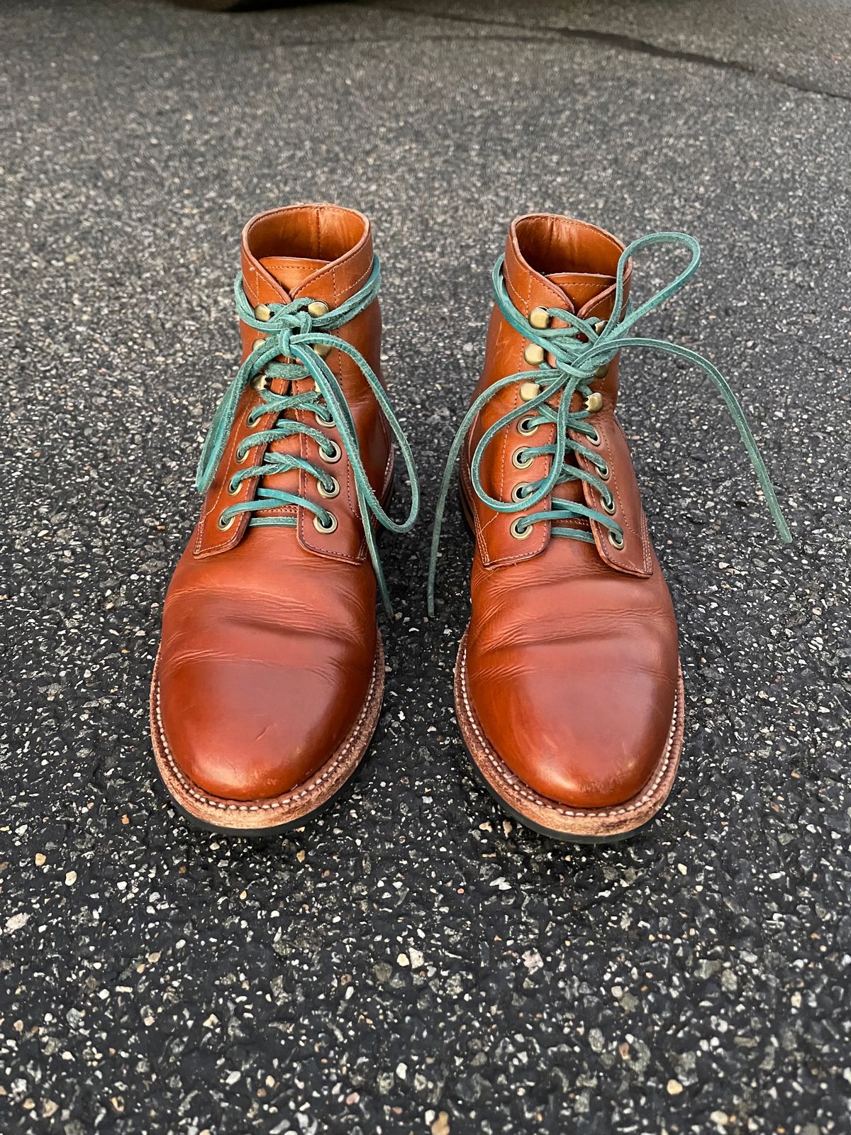 Photo by specgirl8 on January 4, 2024 of the Grant Stone Nora Boot in Badalassi Carlo Saddle Tan Minerva.