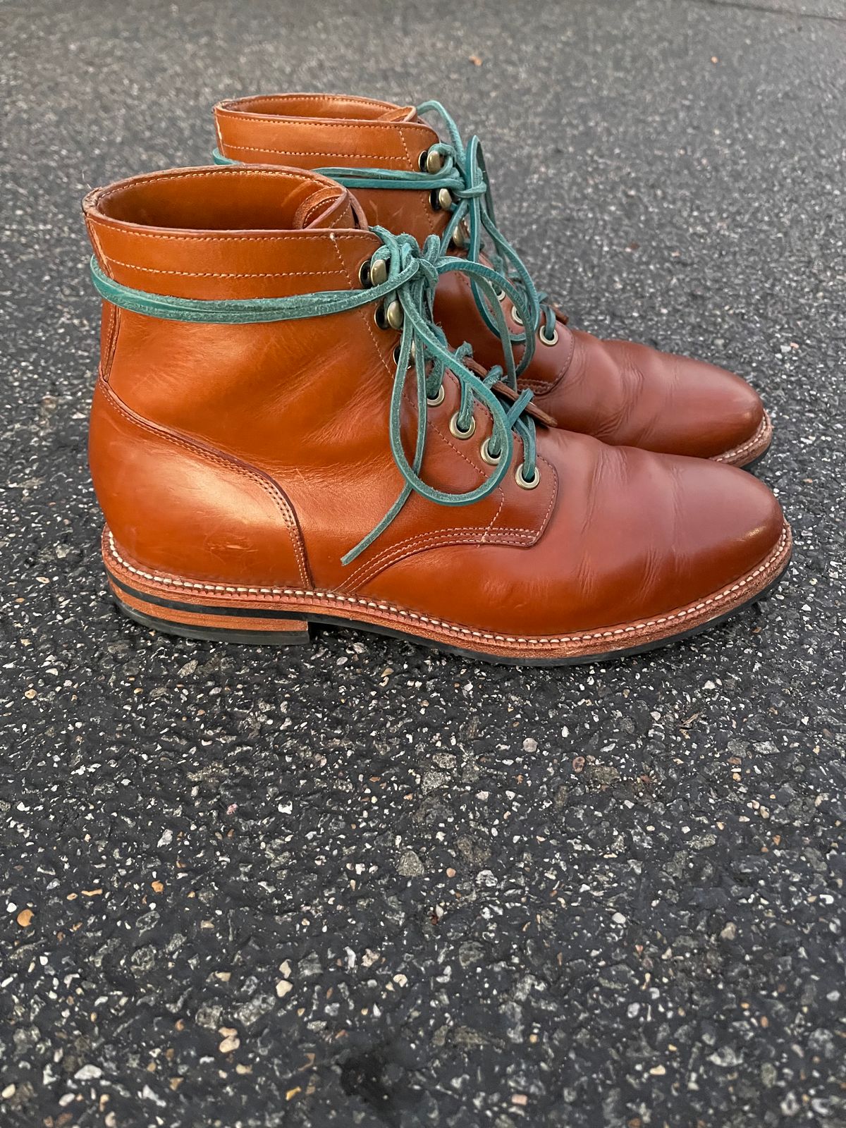 Photo by specgirl8 on January 4, 2024 of the Grant Stone Nora Boot in Badalassi Carlo Saddle Tan Minerva.