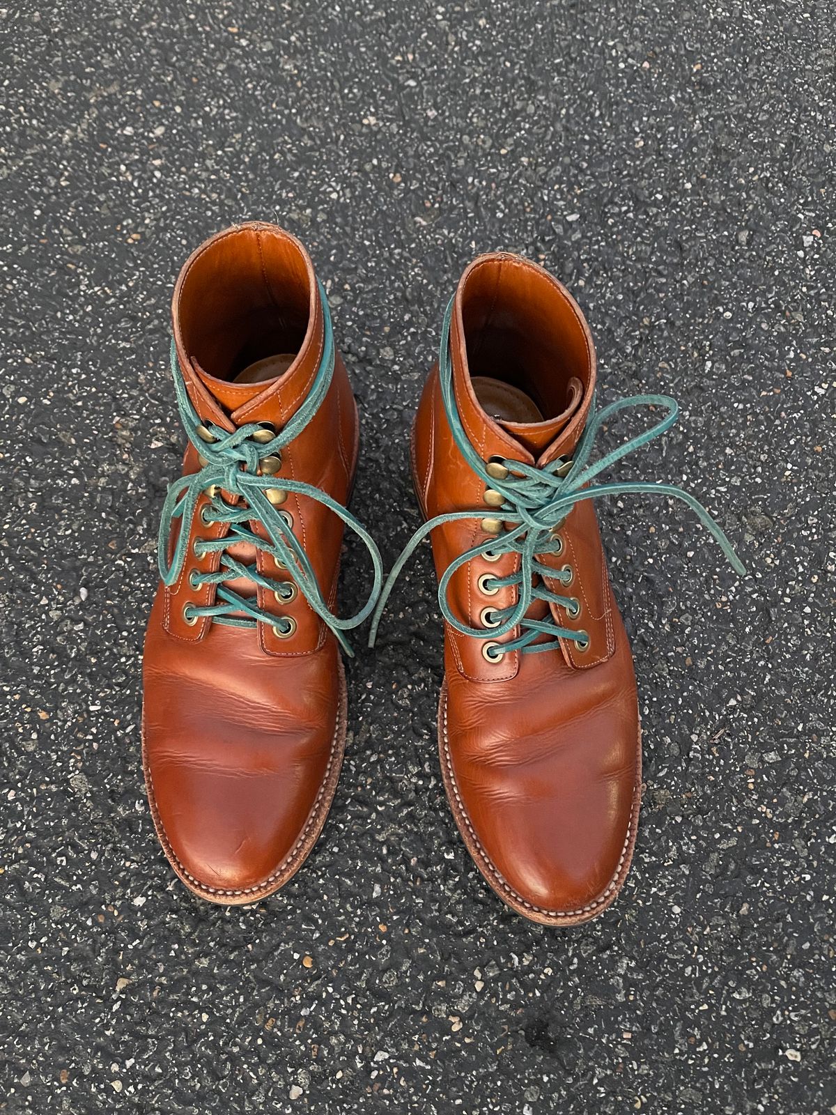 Photo by specgirl8 on January 4, 2024 of the Grant Stone Nora Boot in Badalassi Carlo Saddle Tan Minerva.
