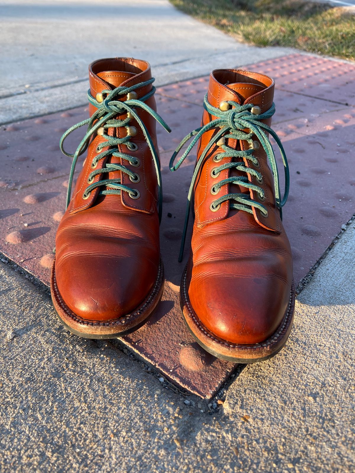 Photo by specgirl8 on February 4, 2024 of the Grant Stone Nora Boot in Badalassi Carlo Saddle Tan Minerva.