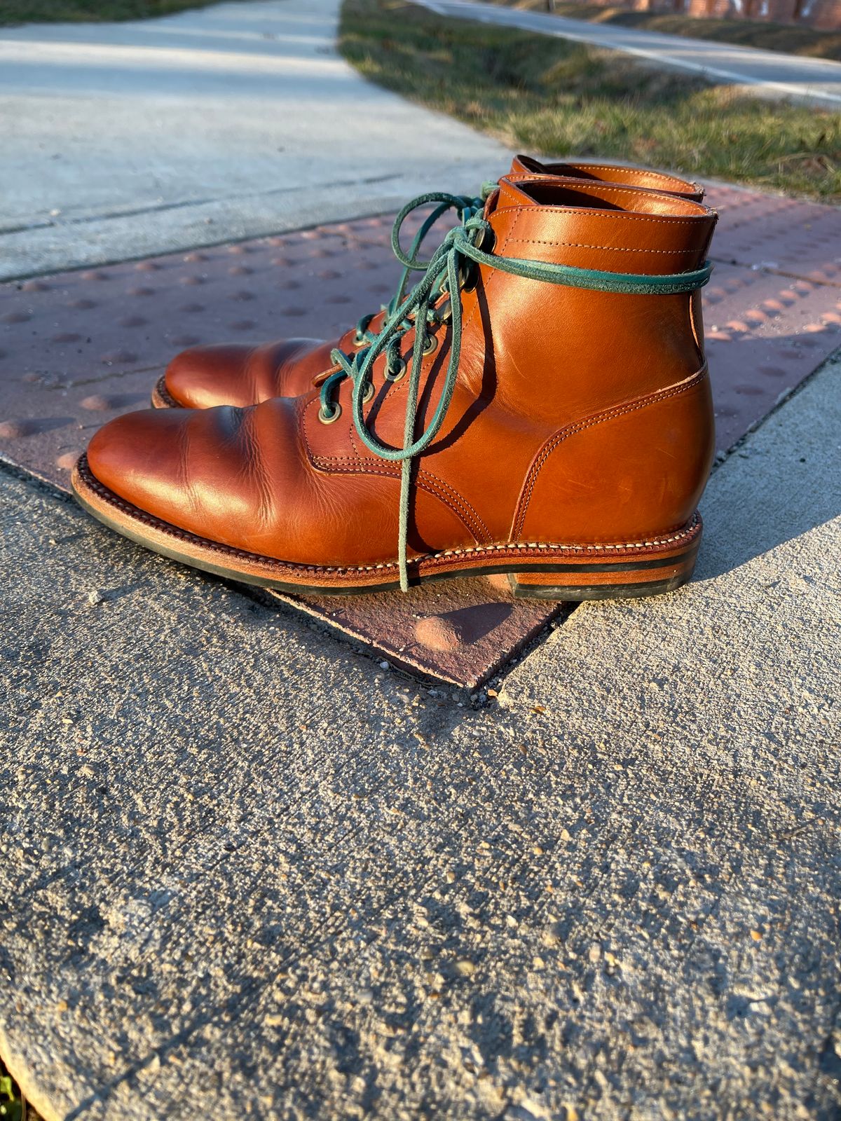 Photo by specgirl8 on February 4, 2024 of the Grant Stone Nora Boot in Badalassi Carlo Saddle Tan Minerva.
