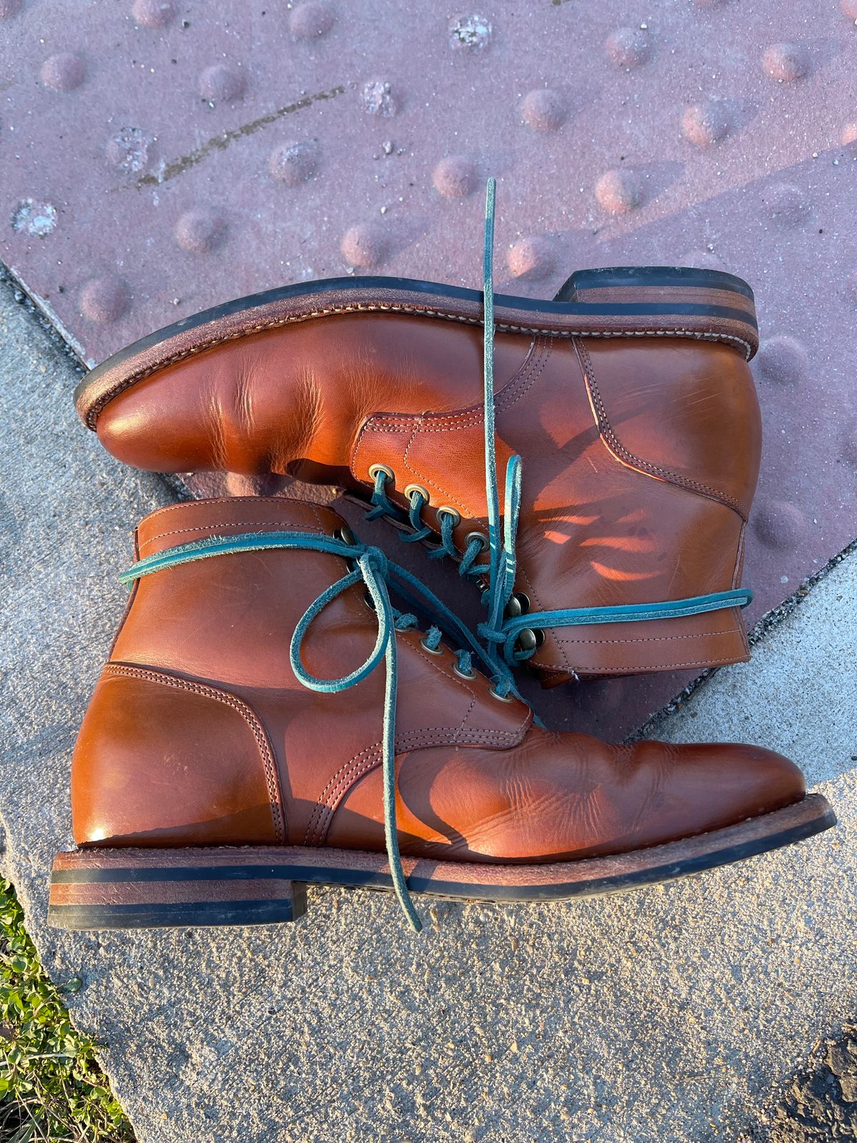 Photo by specgirl8 on February 4, 2024 of the Grant Stone Nora Boot in Badalassi Carlo Saddle Tan Minerva.