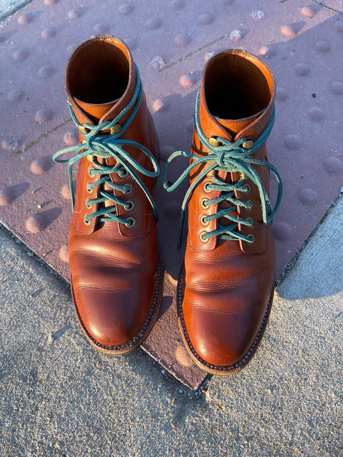 Photo by specgirl8 on February 4, 2024 of the Grant Stone Nora Boot in Badalassi Carlo Saddle Tan Minerva.