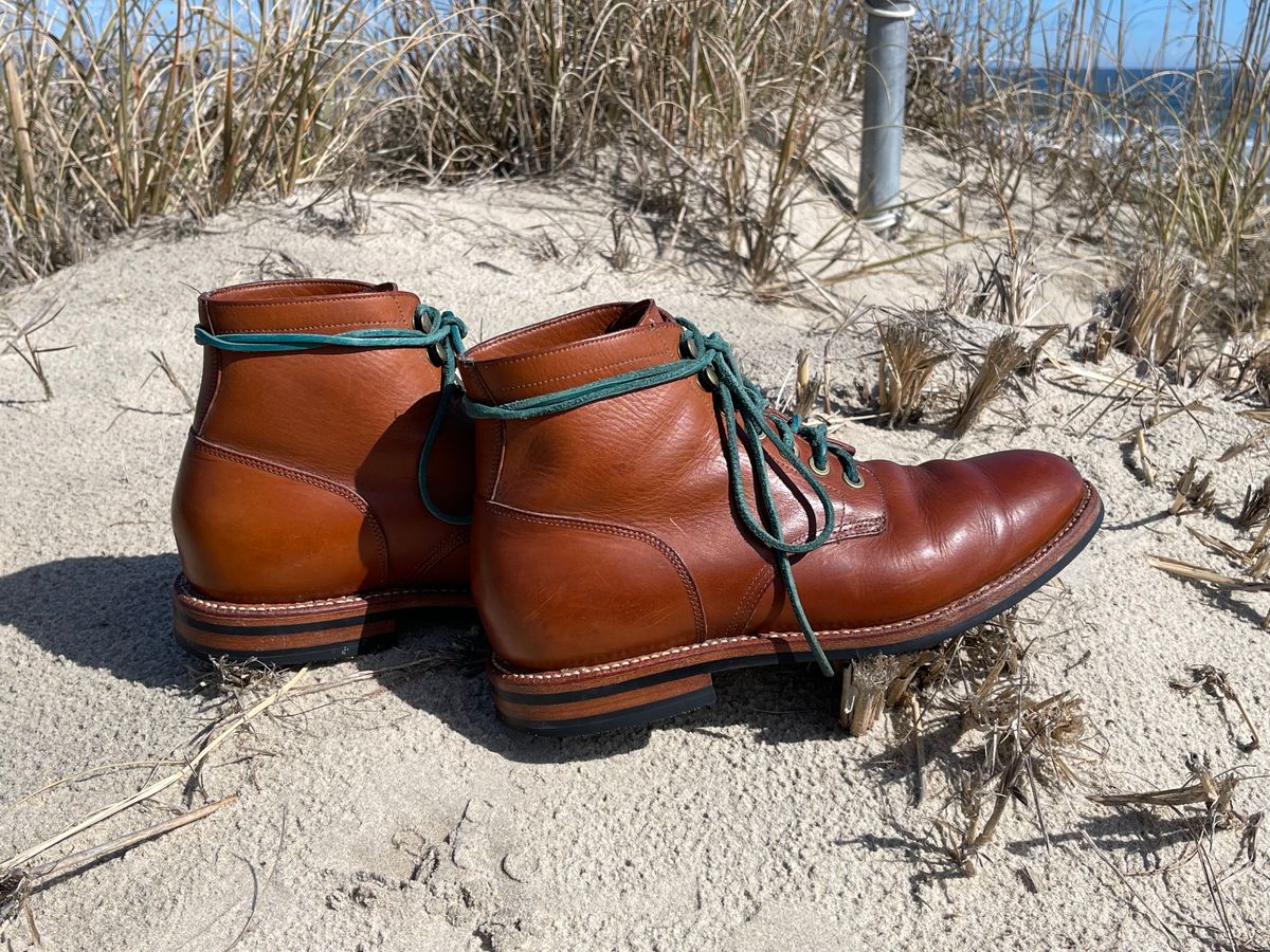Photo by specgirl8 on March 3, 2024 of the Grant Stone Nora Boot in Badalassi Carlo Saddle Tan Minerva.