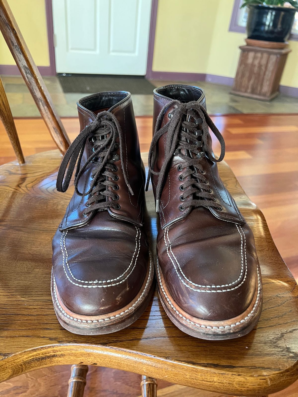 Photo by wabi_sabione on January 2, 2023 of the Alden Indy Boot in Horween Brown Chromexcel.
