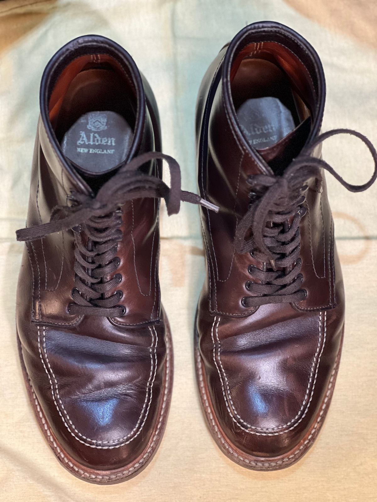 Photo by wabi_sabione on March 5, 2023 of the Alden Indy Boot in Horween Brown Chromexcel.